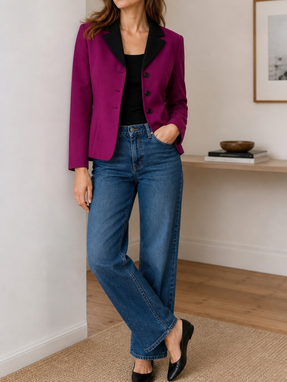 Le Suit Blazer Sz 8p